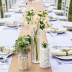 Nuogo 90 Pcs Plastic Cylinder Vases Tall Plastic Flower Vases for Centerpieces Hurricane Candle Holder for Home Wedding Office Party Formal Dinners Decorations (4''/6''/8'') - Image 6