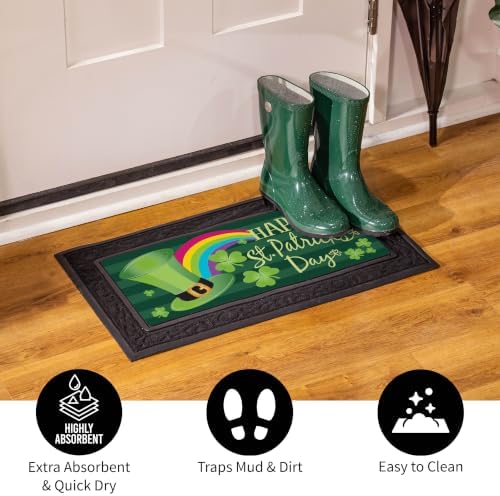 Evergreen Sassafras Spring Holiday Doormat Insert Bundle & Tray Set of 5, Interchangeable Entrance Door mats Indoor and Outdoor Welcome Mat 30 x 18 Tray Non Slip Backing Low Profile - Image 6