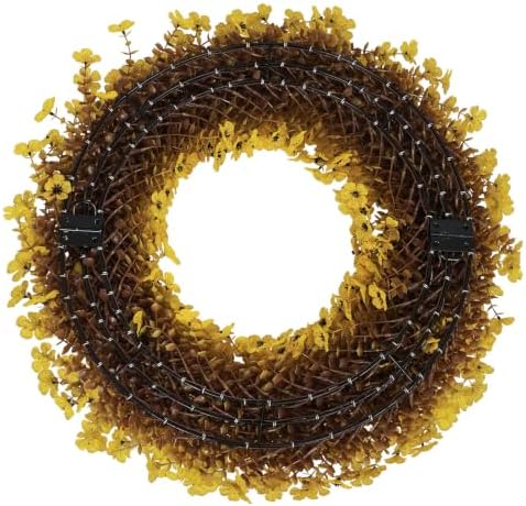 24 Inch Fall Wreaths for Front Door, Autumn Floral Outdoor Wreath - Image 3