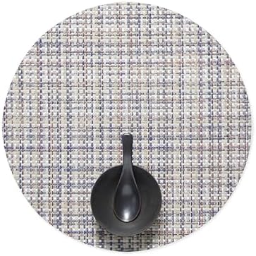 Chilewich Basketweave Placemats, Woven Round Placemats Set of 4 by Chilewich