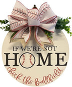 Wood front door sign Wood sign Home decor Welcome sign Sign for front door House warming gift Wedding gift (Baseball Ballfield, 22" Width) by Unknown