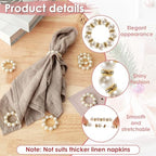 240Pcs Gold Pearl Napkin Rings Bulk Imitation Pearl Napkin Ring for Wedding - Image 3