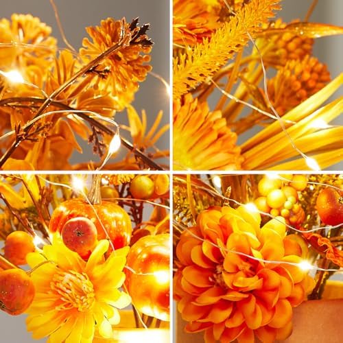 2 Pack Thanksgiving Centerpiece Fall Table Flower - Image 5