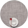 Chilewich Mini Basketweave Placemats, Round Woven Placemats Set of 4 by Chilewich