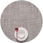 Chilewich Mini Basketweave Placemats, Round Woven Placemats Set of 4 by Chilewich