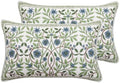 ISAENNE Designer Linen Throw Pillow Cover,Set of 2,20"x12"-Mosella A by Isaennehomedecoration