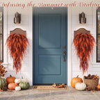 Daifunli 12 Pcs Artificial Fall Hanging Plants Fake Hanging Ferns Plastic Autumn Faux Plants for Wall Room Garden Garland Indoor Outdoor Decor No Basket - Image 3