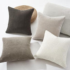 Topfinel Neutral Grey Pillow Covers Set of 4,Boho Sofa Throw Pillows Covers for Couch-Multi Combo 20" x 20" Set of 4-Corduroy Textured Fun Holiday Home Decor Euro Shams - Image 3