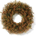 26 Inch Fall Wreath for Front Door, Artificial Boxwood Thanksgiving Decor by FLAGLY