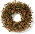 26 Inch Fall Wreath for Front Door, Artificial Boxwood Thanksgiving Decor by FLAGLY