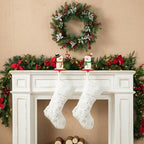 Glitzhome Christmas Stocking Holders for Mantel, Set of 2 Snowman S'Mores Marshmallow Metal Hooks, Heavy Duty Fireplace Hangers for Indoor Holiday Decor - Image 4
