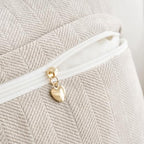 MIULEE Pack of 2 Cream Beige Euro Shams Chenille Pillow Covers 26x26 Inch - Image 5