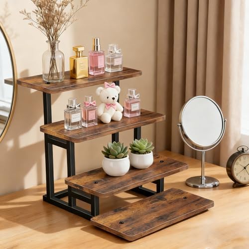 Lily Cupcake Stand for 50 Cupcakes, 2 PACK Wooden Dessert Table Display Set for Wedding Cupcake Tower, Stepped Tiered Tray Stand 4 Tier Risers Display Stands Serving Trays for Party Market Display - Image 6