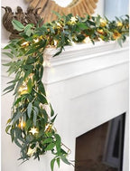 Enchanting Decor: Pair of Flexible Rustic Willow Garlands Adorned with 33 Feet Starry String Lights (USB Operated) by FiveSeasonStuff Floral - Image 5