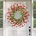 Artgar Front Door Wreath 24 Inch Spring/Summer Wreaths for Front Door by ArtgarArtificialPlantDecorations