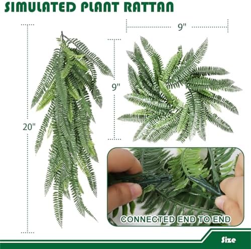 Fake Hanging Plants 21Pc-20 Artificial Ivy Vines, UV Resistant Greenery Ivy Leaves Garland with Flowers for Wedding Outdoor Decoration Home Indoor Wall Décor - Image 4