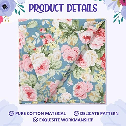Moukeren 36 Pcs Floral Cotton Cloth Napkins, 15x15 Inch Reusable Dinner - Image 3