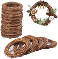 16 Pcs 6 inch Natural Grapevine Wreath Set, Hand-Woven Vine Branch Wreaths for DIY Crafts, Christmas Decorations, Home & Event Styling by KUKLIPJIM