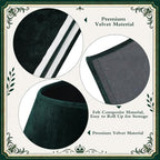 Skylety Dark Green Velvet Christmas Tree Collar 24‘’ Tree Base Cover - Image 3