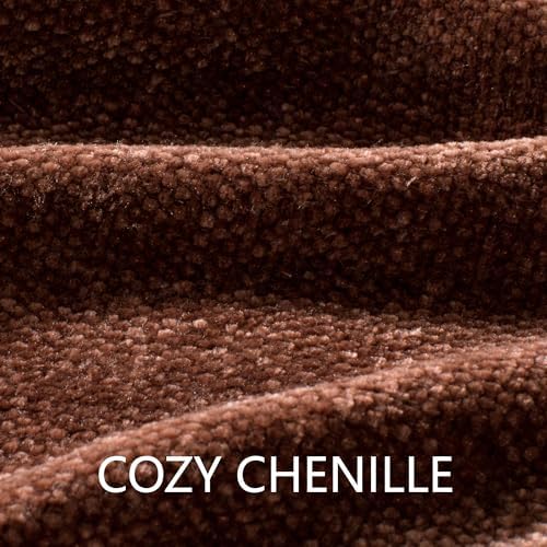 Chenille Throw Blanket for Couch 50" x 60", Dark Brown - Image 6