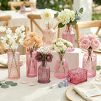15 Pcs Pink Bud Vases Set, Baby Shower Decorations, Wedding Table Decor - Image 6
