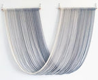 QULBUJ Dip Dye Large Macrame Wall Hanging Tie-Dye Yarn Tapestry Home Boho Wall Decor Ombre Art Headboard Bedroom Living Room 52" Wx34 L,Grey by Unknown
