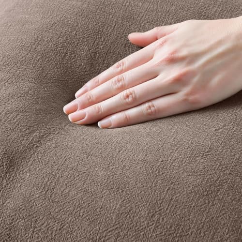 MIULEE Linen Fringe Decorative Fall Throw Pillow Covers Malt Ball 20x20 - Image 2