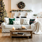 MIULEE Christmas Decorative Faux Fur Pillow Covers 18x18 Inch White Black - Image 3