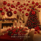 36 Pcs Christmas Balls Ornaments for Ceiling, Red - Image 5