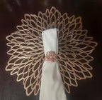 12 PCS Decorative Placemats Vinyl Hollow Table Mats Non-Slip Heat Insulation Dinner Mat Metallic Philopack(Rose Gold-12) - Image 2