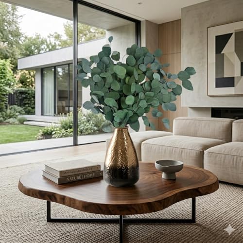 ANDALUCA Decorative Metal Vase with Hammered Rustic Bronze Ombre Finish 12in - Image 4
