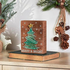 Primitives by Kathy Slat String Art Box Sign, Merry & Bright - Image 3
