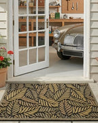 Color&Geometry Door Mat Outside Entrance 17"x30", Garage, Khaki - Image 3