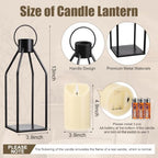 Novabright 6 Pcs Farmhouse Lantern Decor Set Candle Lanterns Simple Lines - Image 2