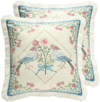 patdrea Designer Velvet Throw Pillow Cover,Set of 2,18"x18"-MontebourgB by patdrea