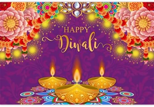 Happy Diwali Backdrop Diwali Party Decorations Deepavali 20x10ft - Image 2