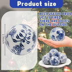 6PC Balls Ceramic - Decorative Blue Balls for Centerpiece Bowls, Tray Bowls, and Baskets. Ideal as Decorative Gifts for vases, Dining Tables, Christmas, Halloween and Wedding Party(C) - Image 2