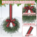 6 Pack 10 Inch Small Christmas Wreaths for Kitchen Cabinet - Image 2