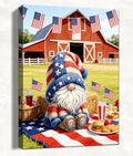 July 4th Patriotic Canvas Wall Art 4th of July USA Decorations American Flag Painting Picture Red White Blue Wall Decor Independence Day Home Decor 16x20in by HomeifHue