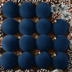 Liliful 15 Pcs Velvet Christmas Ball Ornaments, Navy Blue by Liliful