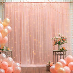 20x10ft Peach Tulle Backdrop Curtain with Lights String for Parites, Sheer Backdrop Curtains for Wedding Baby Shower Birthday Party Photo Shoot Decorations - Image 6