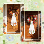 12 Pcs Seasonal Wreath Sash for Front Door Embroidery Ribbon Sash Christmas Fall Gift Holiday for Yard Porch Doorway Decor Indoor Outdoor - Image 4