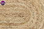 VDS Pack of 1 - Oval Jute Rug Braided Table Runner 100% Natural Burlap Reversible Rustic Hessian Table Cloth Centerpiece for Wedding ,Home, Kitchen, Table Decoration (Size 13x72 Inch) (Natural) - Image 4