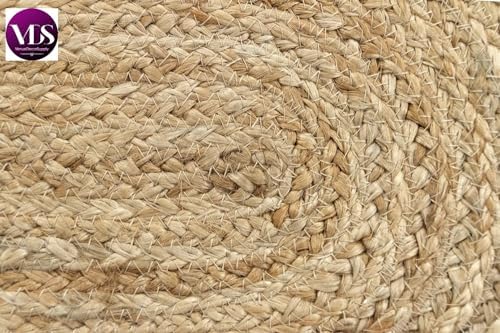 VDS Pack of 1 - Oval Jute Rug Braided Table Runner 100% Natural Burlap Reversible Rustic Hessian Table Cloth Centerpiece for Wedding ,Home, Kitchen, Table Decoration (Size 13x72 Inch) (Natural) - Image 4
