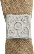 Park Designs Distressed Tile Napkin Ring Set of 4 by ParkDesigns