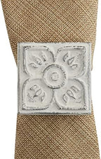 Park Designs Distressed Tile Napkin Ring Set of 4 by ParkDesigns