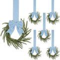6 Pcs Christmas Blue Wreaths Kitchen Cabinet Decorations by Luinabio