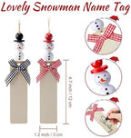 Personalized Christmas Stockings - 18 Inches Hanging Stockings with DIY Snowman Name Tags, 7 Pack Large Size Knitted Stockings for Mantels, Christmas Tree Family Holiday Decor - Image 4