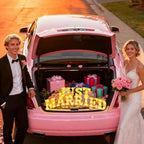 Aurelema 11 Pcs Just Married Wedding Decorations LED Letter Lights Sign - Image 4