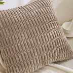All Smiles Decorative Throw Pillow Covers 16x16 Set of 4 Brown Thanksgiving Farmhouse Home Corduroy Square Cushion Case for Decor Living Room Couch Bed Sofa,Boho Terracotta Orange - Image 2